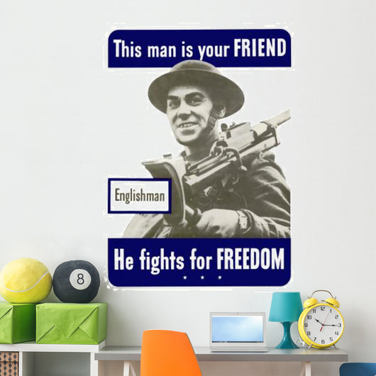 Digitally Restored War Propaganda Wall Decal Design 208