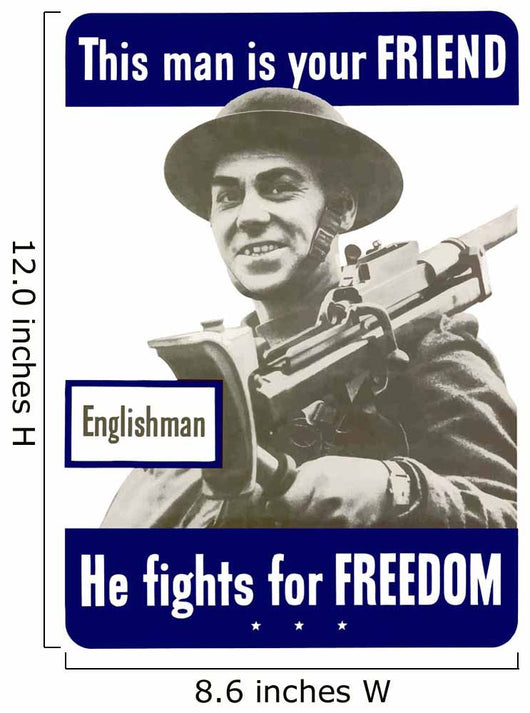 Digitally Restored War Propaganda Wall Decal Design 208