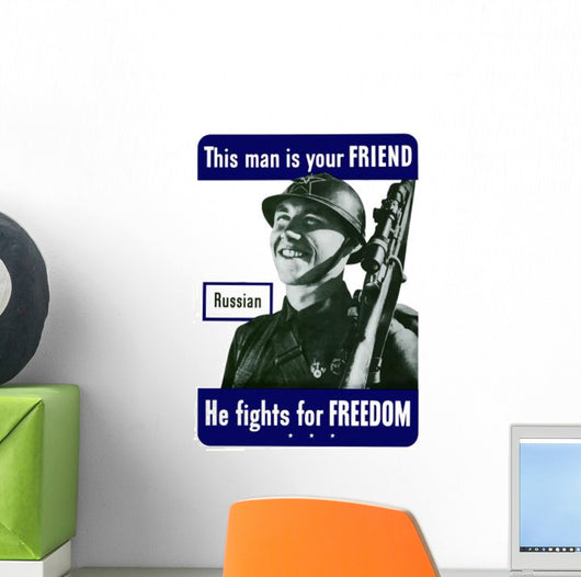 Digitally Restored War Propaganda Wall Decal Design 207