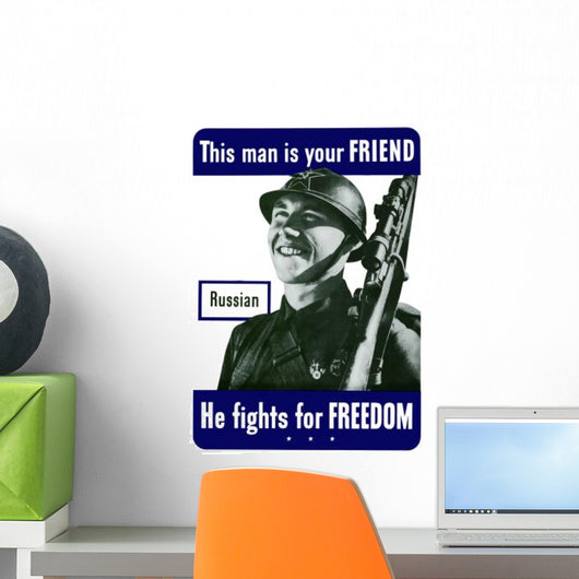 Digitally Restored War Propaganda Wall Decal Design 207