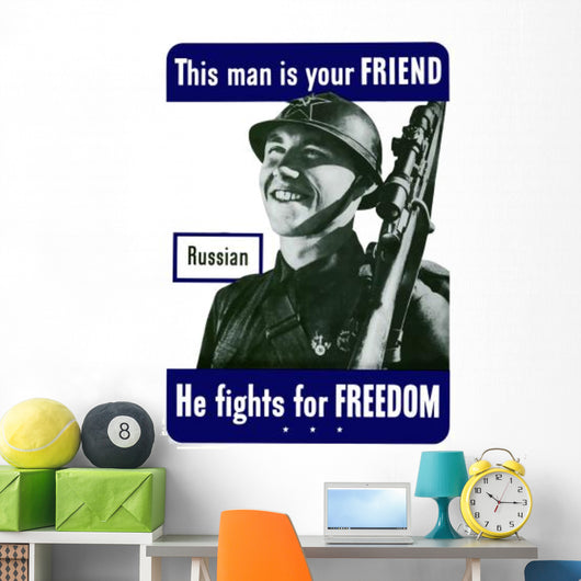 Digitally Restored War Propaganda Wall Decal Design 207
