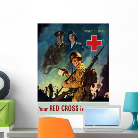Digitally Restored War Propaganda Wall Decal Design 203