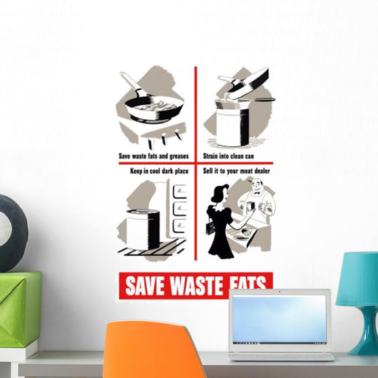 Digitally Restored War Propaganda Wall Decal Design 198
