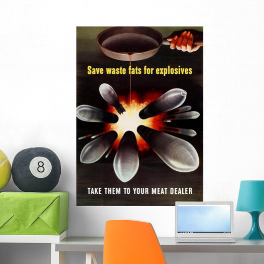 Digitally Restored War Propaganda Wall Decal Design 197