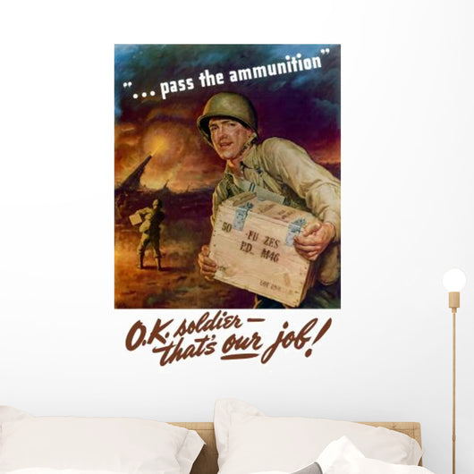 Digitally Restored War Propaganda Wall Decal Design 193
