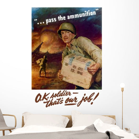 Digitally Restored War Propaganda Wall Decal Design 193