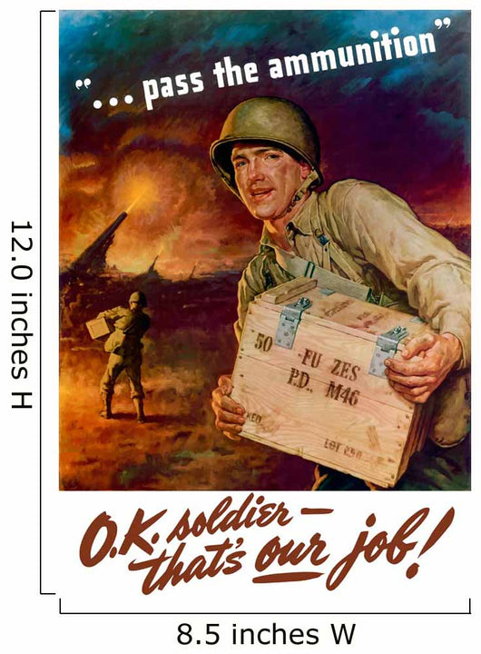 Digitally Restored War Propaganda Wall Decal Design 193