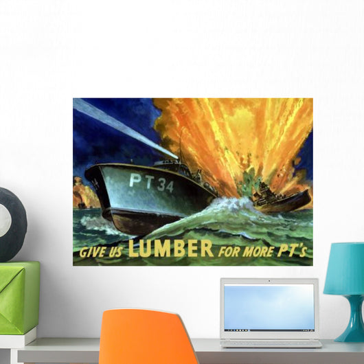 Digitally Restored War Propaganda Wall Decal Design 191