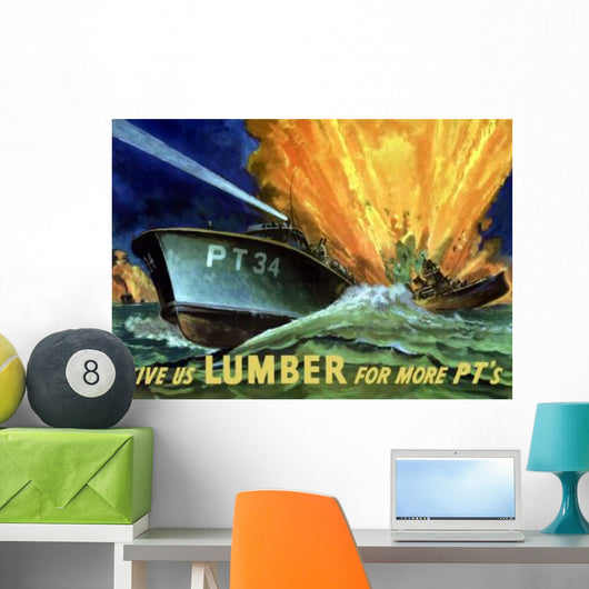 Digitally Restored War Propaganda Wall Decal Design 191