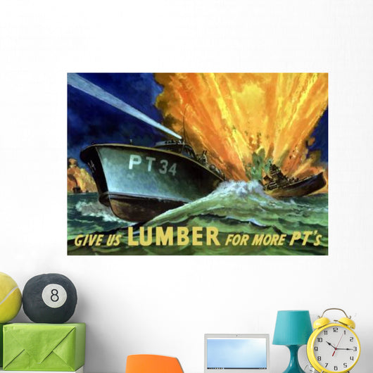 Digitally Restored War Propaganda Wall Decal Design 191
