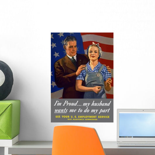 Digitally Restored War Propaganda Wall Decal Design 189