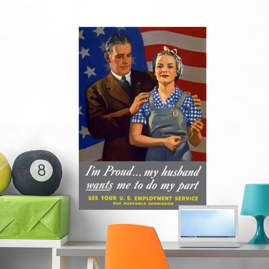 Digitally Restored War Propaganda Wall Decal Design 189