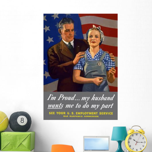 Digitally Restored War Propaganda Wall Decal Design 189