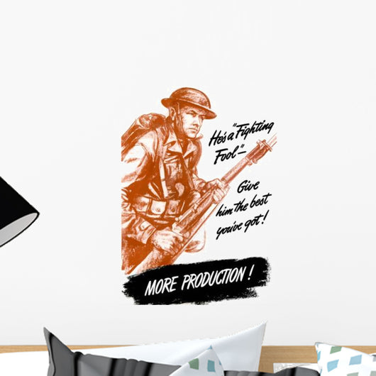 Digitally Restored War Propaganda Wall Decal Design 187