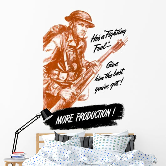 Digitally Restored War Propaganda Wall Decal Design 187