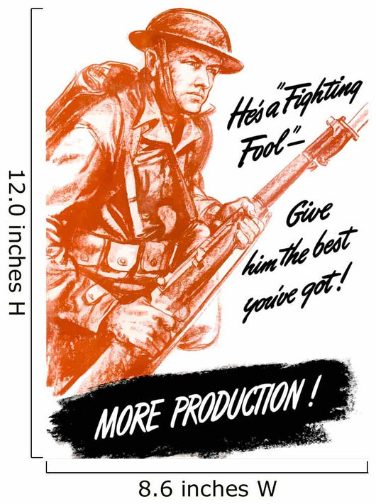 Digitally Restored War Propaganda Wall Decal Design 187
