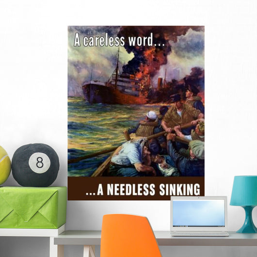 Digitally Restored War Propaganda Wall Decal Design 183