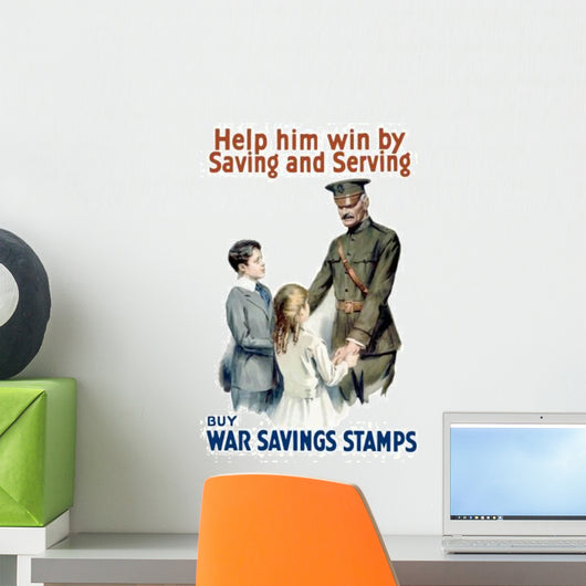 Digitally Restored War Propaganda Wall Decal Design 180