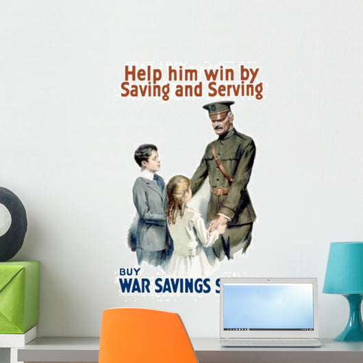 Digitally Restored War Propaganda Wall Decal Design 180