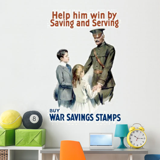 Digitally Restored War Propaganda Wall Decal Design 180