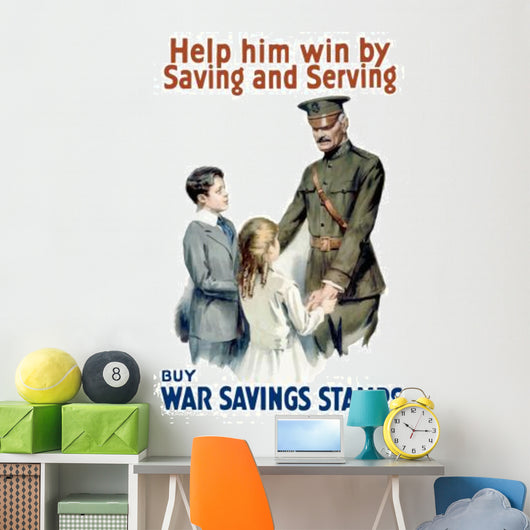 Digitally Restored War Propaganda Wall Decal Design 180