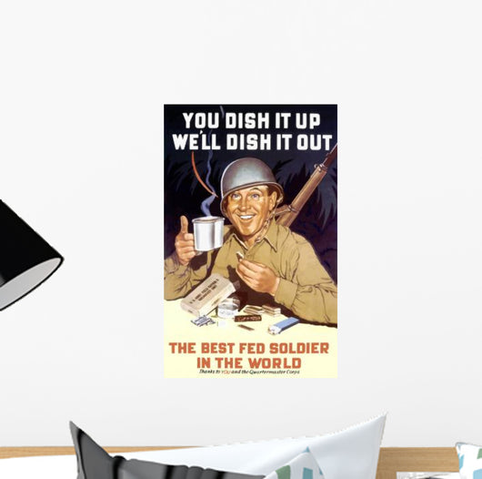 Digitally Restored War Propaganda Wall Decal Design 178