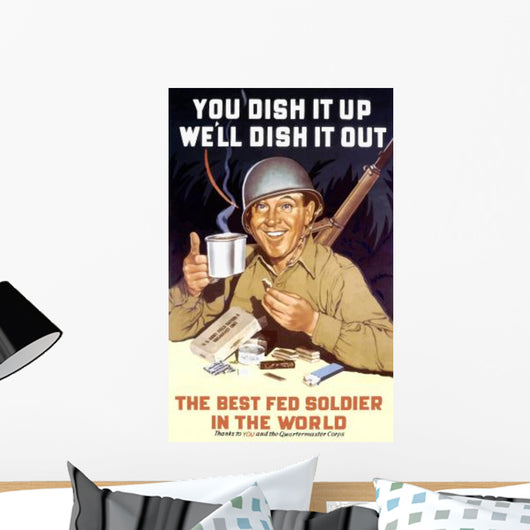 Digitally Restored War Propaganda Wall Decal Design 178