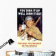 Digitally Restored War Propaganda Wall Decal Design 178