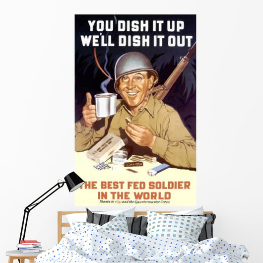 Digitally Restored War Propaganda Wall Decal Design 178