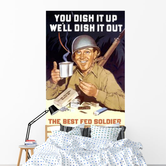 Digitally Restored War Propaganda Wall Decal Design 178