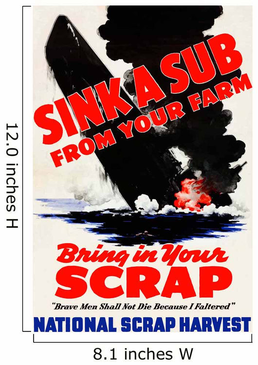 Digitally Restored War Propaganda Wall Decal Design 174