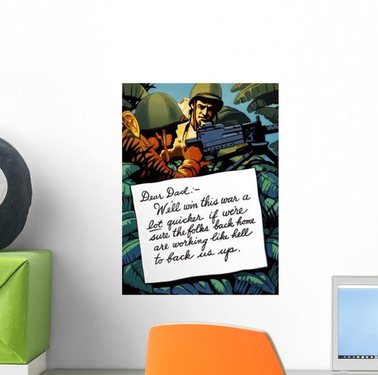 Digitally Restored War Propaganda Wall Decal Design 170