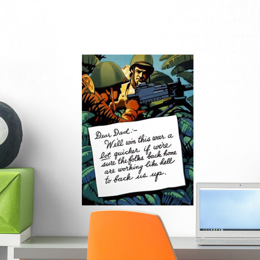 Digitally Restored War Propaganda Wall Decal Design 170