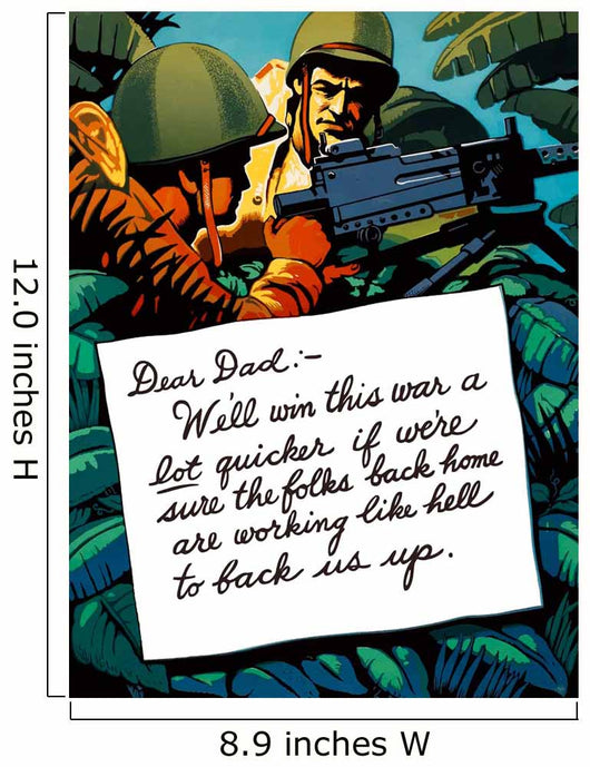 Digitally Restored War Propaganda Wall Decal Design 170