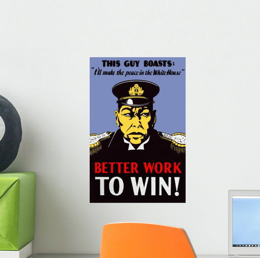 Digitally Restored War Propaganda Wall Decal Design 167