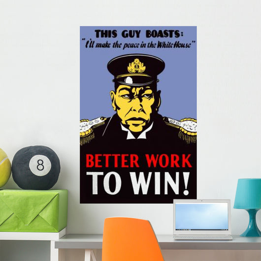 Digitally Restored War Propaganda Wall Decal Design 167