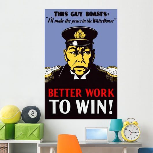 Digitally Restored War Propaganda Wall Decal Design 167
