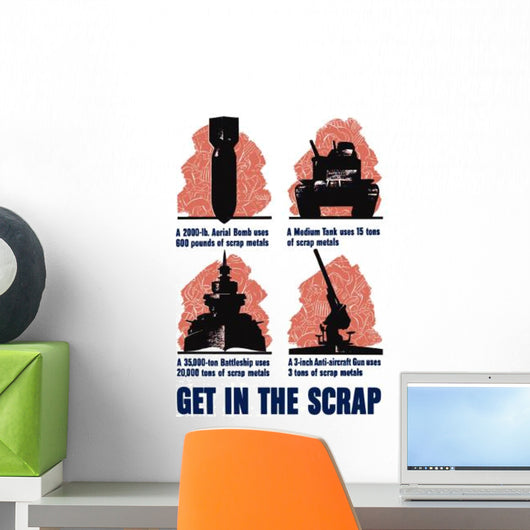 Digitally Restored Wwii War Wall Decal Design 7