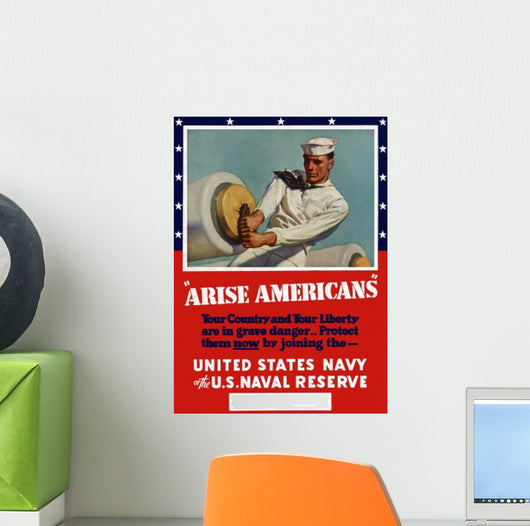 Digitally Restored War Propaganda Wall Decal Design 160
