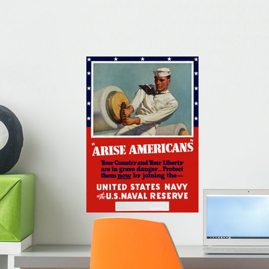 Digitally Restored War Propaganda Wall Decal Design 160