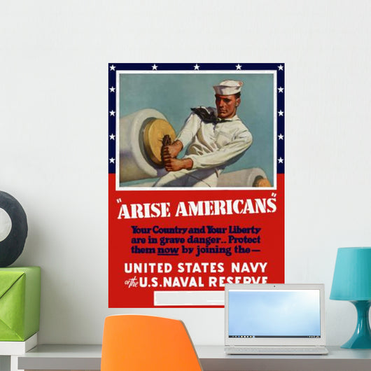 Digitally Restored War Propaganda Wall Decal Design 160
