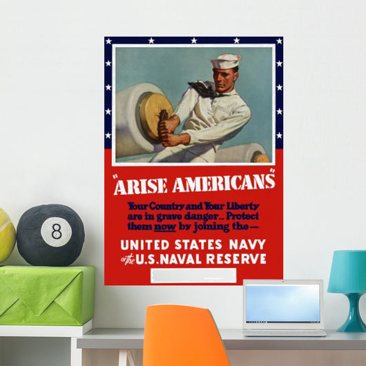 Digitally Restored War Propaganda Wall Decal Design 160