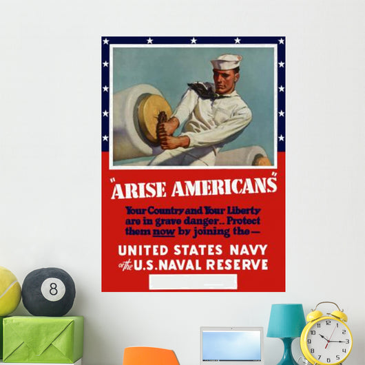 Digitally Restored War Propaganda Wall Decal Design 160