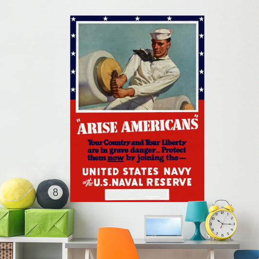 Digitally Restored War Propaganda Wall Decal Design 160