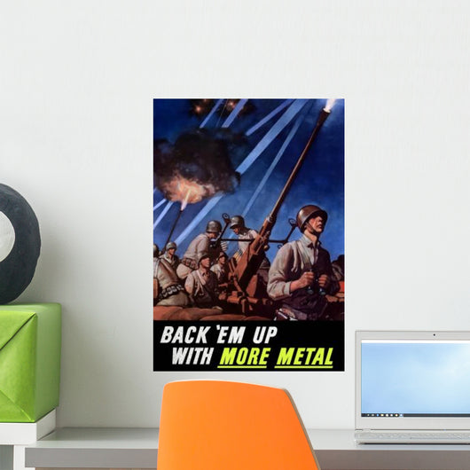 Digitally Restored War Propaganda Wall Decal Design 158