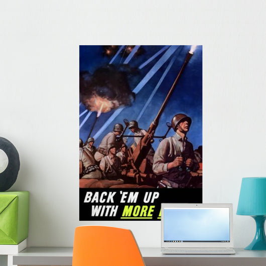 Digitally Restored War Propaganda Wall Decal Design 158