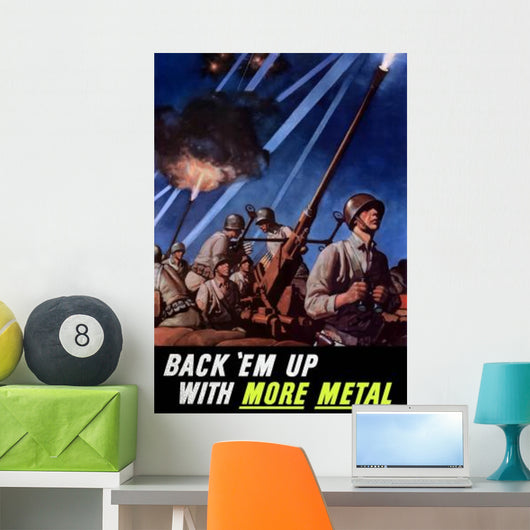 Digitally Restored War Propaganda Wall Decal Design 158