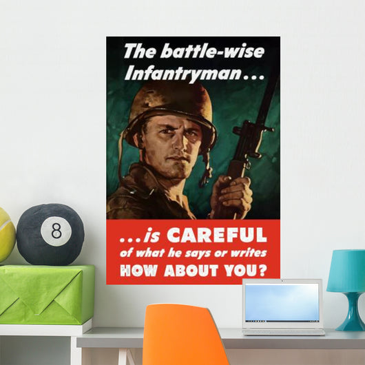 Digitally Restored War Propaganda Wall Decal Design 155