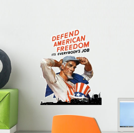 Digitally Restored War Propaganda Wall Decal Design 142