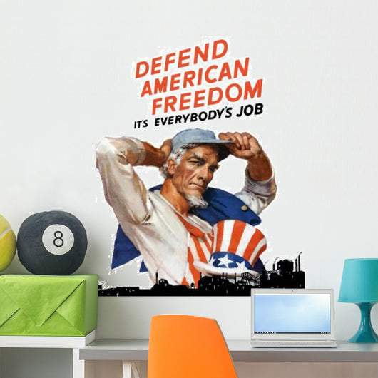 Digitally Restored War Propaganda Wall Decal Design 142